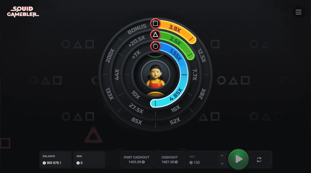 Squid Gamebler INOUT mechanics