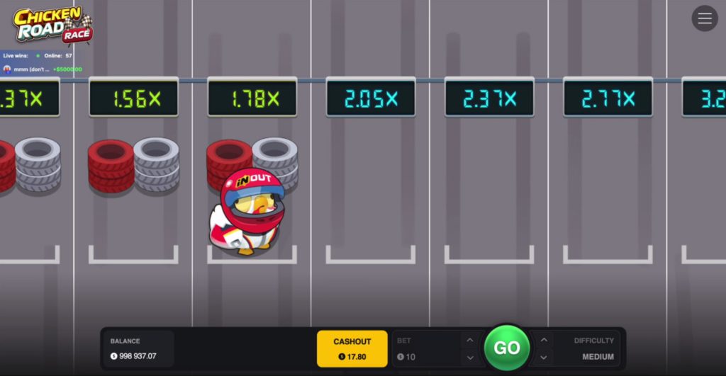 Chicken Road Race InOut games.