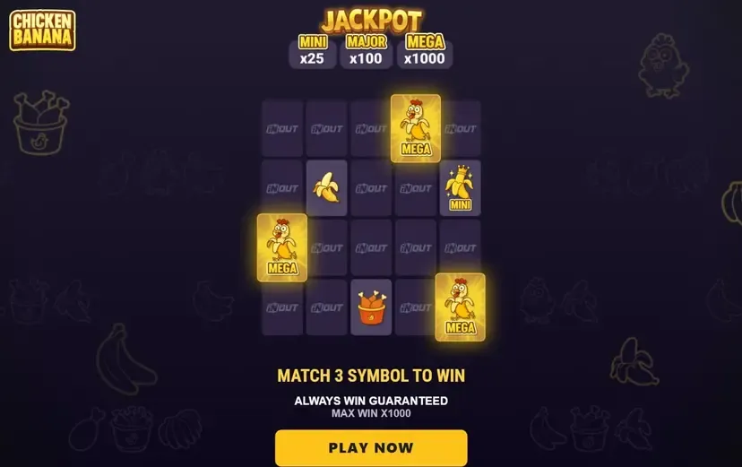 Achived jackpot at Chicken Banana online